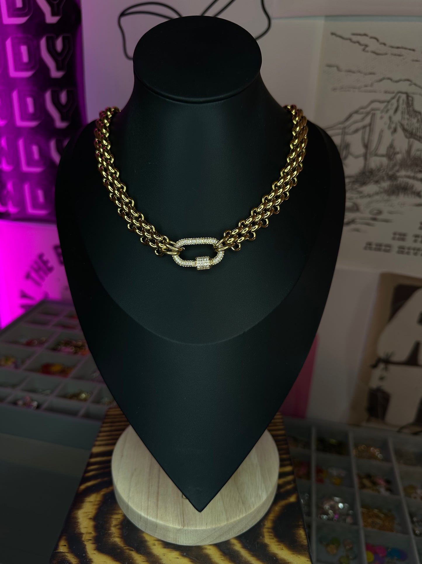 Boujee Lattice Chain Necklace with NO CHARMS
